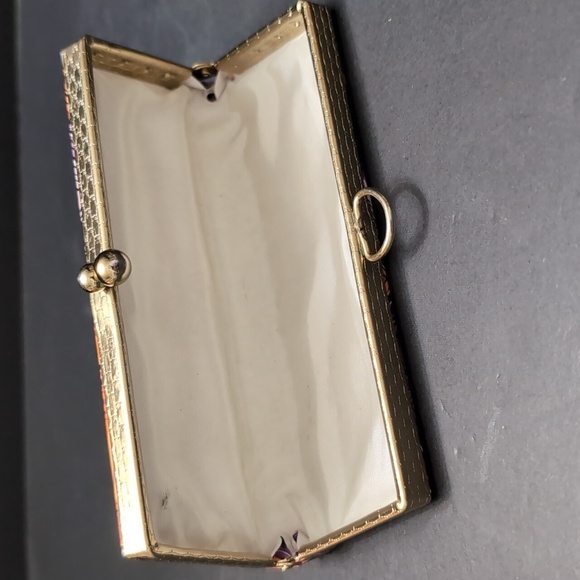 Vintage Mid-century Eyeglasses Case Multi-colored with Kiss Lock. - Picture 5 of 8